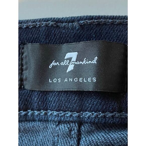 7 For All Mankind Austyn Jeans Straight Leg Dark Wash Mid-Rise Sz 29 Blue - Picture 2 of 16